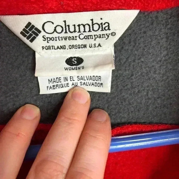 Columbia Red & Grey Fleece Jacket  Size Small - Picture 9 of 15